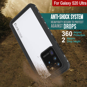 Galaxy S20 Ultra Waterproof Case, Punkcase StudStar White Thin 6.6ft Underwater IP68 Shock/Snow Proof (Color in image: pink)
