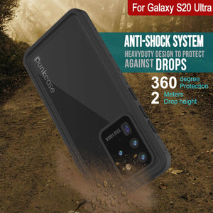Galaxy S20 Ultra Waterproof Case PunkCase StudStar Black Thin 6.6ft Underwater IP68 Shock/Snow Proof (Color in image: pink)