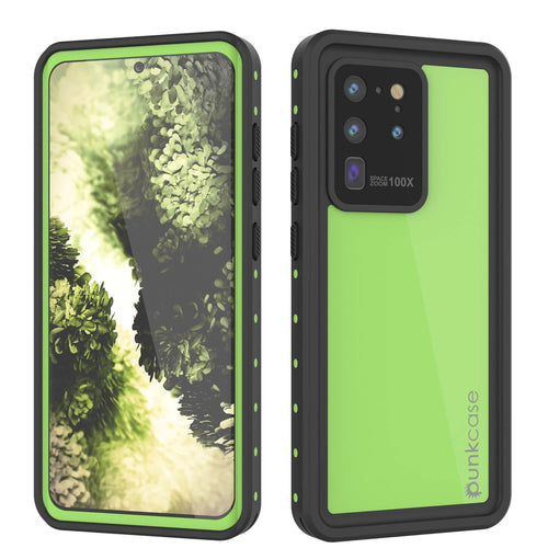Galaxy S20 Ultra Waterproof Case PunkCase StudStar Light Green Thin 6.6ft Underwater IP68 ShockProof (Color in image: light green)