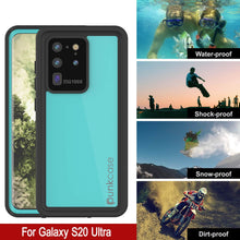 Load image into Gallery viewer, Galaxy S20 Ultra Waterproof Case PunkCase StudStar Teal Thin 6.6ft Underwater IP68 Shock/Snow Proof (Color in image: light green)
