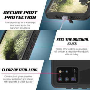 Galaxy S20 Ultra Waterproof Case PunkCase StudStar Pink Thin 6.6ft Underwater IP68 Shock/Snow Proof (Color in image: red)