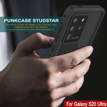 Load image into Gallery viewer, Galaxy S20 Ultra Waterproof Case PunkCase StudStar Black Thin 6.6ft Underwater IP68 Shock/Snow Proof (Color in image: white)
