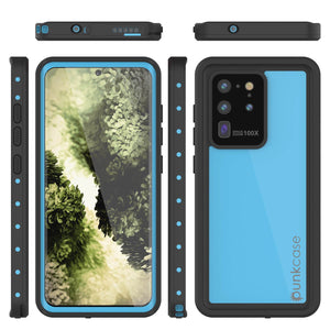 Galaxy S20 Ultra Waterproof Case PunkCase StudStar Light Blue Thin 6.6ft Underwater IP68 ShockProof (Color in image: purple)