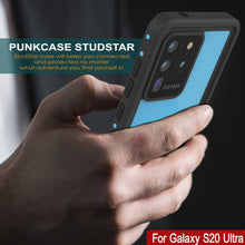 Load image into Gallery viewer, Galaxy S20 Ultra Waterproof Case PunkCase StudStar Light Blue Thin 6.6ft Underwater IP68 ShockProof (Color in image: white)
