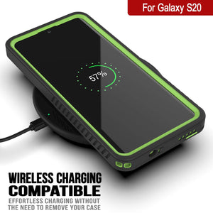 Galaxy S20 Water/Shockproof [Extreme Series] Screen Protector Case [Light Green] (Color in image: White)