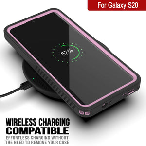 Galaxy S20 Water/Shock/Snowproof [Extreme Series] Slim Screen Protector Case [Pink] (Color in image: Light Green)