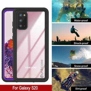 Galaxy S20 Water/Shockproof [Extreme Series] Slim Screen Protector Case [Purple] (Color in image: Teal)
