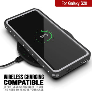 Galaxy S20 Waterproof Case, Punkcase StudStar White Thin 6.6ft Underwater IP68 Shock/Snow Proof (Color in image: teal)