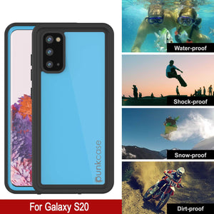 Galaxy S20 Waterproof Case PunkCase StudStar Light Blue Thin 6.6ft Underwater IP68 ShockProof (Color in image: light green)
