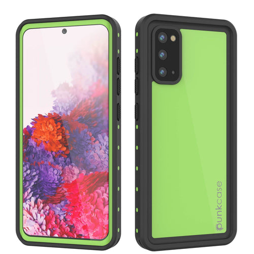 Galaxy S20 Waterproof Case PunkCase StudStar Light Green Thin 6.6ft Underwater IP68 ShockProof (Color in image: light green)