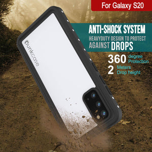 Galaxy S20 Waterproof Case, Punkcase StudStar White Thin 6.6ft Underwater IP68 Shock/Snow Proof (Color in image: pink)