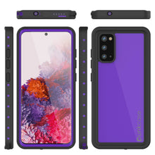 Charger l&#39;image dans la galerie, Galaxy S20 Waterproof Case PunkCase StudStar Purple Thin 6.6ft Underwater IP68 Shock/Snow Proof (Color in image: black)
