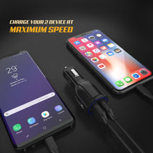Load image into Gallery viewer, Ghostek® NRGcharge QuickCharge 2.0 Rapid High-speed Fast Wall Car Black Charger w/ Micro USB Cable 
