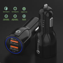 Load image into Gallery viewer, Ghostek® NRGcharge QuickCharge 2.0 Rapid High-speed Fast Wall Car Black Charger w/ Micro USB Cable 
