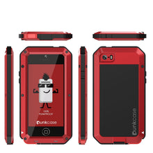 Load image into Gallery viewer, iPhone SE/5/5s Case, Punkcase® METALLIC Series RED w/ TEMPERED GLASS | Aluminum Frame (Color in image: Gold)
