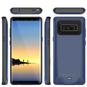 Galaxy Note 8 Battery Case, Punkcase 5000mAH Charger Case W/ Screen Protector | Integrated USB Port | IntelSwitch [Blue] 