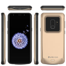 Charger l&#39;image dans la galerie, Galaxy S9 PLUS Battery Case, PunkJuice 5000mAH Fast Charging Power Bank W/ Screen Protector | Integrated USB Port | IntelSwitch | Slim, Secure and Reliable | Suitable for Samsung Galaxy S9+ [Gold] (Color in image: Black)
