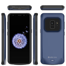 Charger l&#39;image dans la galerie, Galaxy S9 Battery Case, PunkJuice 5000mAH Fast Charging Power Bank W/ Screen Protector | Integrated USB Port | IntelSwitch | Slim, Secure and Reliable | Suitable for Samsung Galaxy S9 [Navy] (Color in image: Black)
