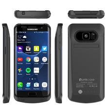 Load image into Gallery viewer, Galaxy S7 EDGE Battery Case, Punkcase 5200mAH Charger Case W/ Screen Protector | Integrated Kickstand &amp; USB Port | IntelSwitch [Black] (Color in image: Gold)
