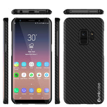 Charger l&#39;image dans la galerie, Galaxy S9 Case, Punkcase CarbonShield, Heavy Duty &amp; Ultra Thin 2 Piece Dual Layer PU Leather Cover [shockproof][non slip] with PUNKSHIELD Screen Protector for Samsung S9 [jet black] 
