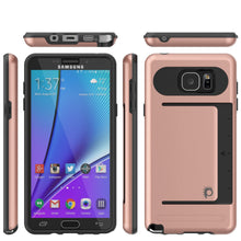 Charger l&#39;image dans la galerie, Galaxy Note 5 Case PunkCase CLUTCH Rose Gold Series Slim Armor Soft Cover Case w/ Tempered Glass (Color in image: White)
