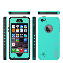 Load image into Gallery viewer, iPhone 5S/5 Waterproof Case, PunkCase StudStar Teal Case Water/Shock/Dirt Proof | Lifetime Warranty (Color in image: black)
