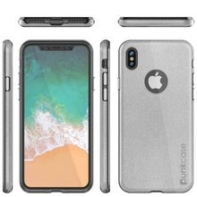 Load image into Gallery viewer, iPhone X Case, Punkcase Galactic 2.0 Series Ultra Slim w/ Tempered Glass Screen Protector | [Silver] (Color in image: black/grey)
