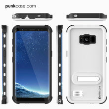 Charger l&#39;image dans la galerie, Galaxy S8 Plus Waterproof Case, Punkcase KickStud White Series [Slim Fit] [IP68 Certified] [Shockproof] [Snowproof] Armor Cover. (Color in image: Black)
