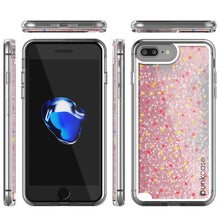 Load image into Gallery viewer, iPhone 8+ Plus Case, PunkCase LIQUID Rose Series, Protective Dual Layer Floating Glitter Cover (Color in image: green)
