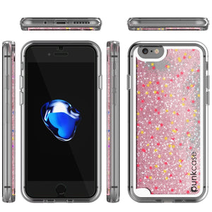iPhone SE (4.7") Case, PunkCase LIQUID Rose Series, Protective Dual Layer Floating Glitter Cover (Color in image: green)