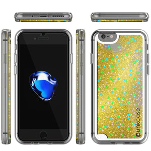 iPhone SE (4.7") Case, PunkCase LIQUID Gold Series, Protective Dual Layer Floating Glitter Cover (Color in image: pink)