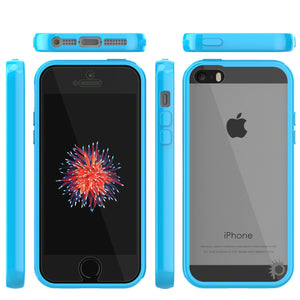 iPhone SE/5S/5 Case Punkcase® LUCID 2.0 Light Blue Series w/ PUNK SHIELD Screen Protector | Ultra Fit (Color in image: white)