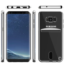 Load image into Gallery viewer, Galaxy S8 Plus Case, PUNKCASE® LUCID Silver Series | Card Slot | SHIELD Screen Protector | Ultra fit (Color in image: Balck)
