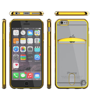 iPhone 6s+ Plus/6+ Plus Case, PUNKCASE® LUCID Gold Series | Card Slot | SHIELD Screen Protector (Color in image: Silver)
