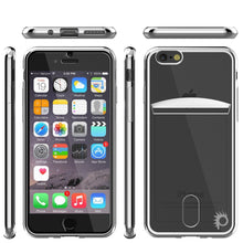 Charger l&#39;image dans la galerie, iPhone 8 Case, PUNKCASE® LUCID Silver Series | Card Slot | SHIELD Screen Protector | Ultra fit (Color in image: Black)
