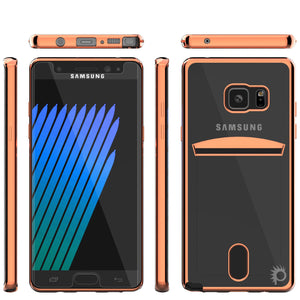 Galaxy Note 7 Case, PUNKCASE® LUCID Rose Gold Series | Card Slot | SHIELD Screen Protector (Color in image: Balck)