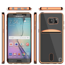 Charger l&#39;image dans la galerie, Galaxy S6 EDGE+ Plus Case, PUNKCASE® LUCID Rose Gold Series | Card Slot | SHIELD Screen Protector (Color in image: Balck)
