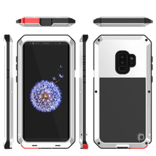 Charger l'image dans la galerie, Galaxy S9 Plus Metal Case, Heavy Duty Military Grade Rugged Armor Cover [shock proof] Hybrid Full Body Hard Aluminum &amp; TPU Design [non slip] W/ Prime Drop Protection for Samsung Galaxy S9 Plus [White] (Color in image: Black)
