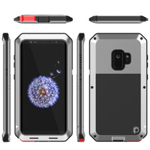 Charger l&#39;image dans la galerie, Galaxy S9 Metal Case, Heavy Duty Military Grade Rugged Armor Cover [shock proof] Hybrid Full Body Hard Aluminum &amp; TPU Design [non slip] W/ Prime Drop Protection for Samsung Galaxy S9 [Silver] (Color in image: Black)
