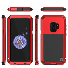 Charger l'image dans la galerie, Galaxy S9 Plus Metal Case, Heavy Duty Military Grade Rugged Armor Cover [shock proof] Hybrid Full Body Hard Aluminum &amp; TPU Design [non slip] W/ Prime Drop Protection for Samsung Galaxy S9 Plus [Red] (Color in image: Black)
