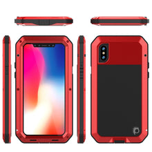 Load image into Gallery viewer, iPhone X Metal Case, Heavy Duty Military Grade Rugged Armor Cover [shock proof] Hybrid Full Body Hard Aluminum &amp; TPU Design (Color in image: Black)
