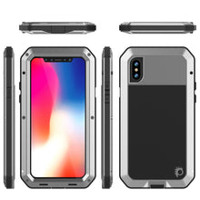 Load image into Gallery viewer, iPhone X Metal Case, Heavy Duty Military Grade Rugged Armor Cover [shock proof] Hybrid Full Body Hard Aluminum &amp; TPU Design (Color in image: Black)
