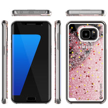 Load image into Gallery viewer, S7 Edge Case, Punkcase [Liquid Rose Series] Protective Dual Layer Floating Glitter Cover with lots of Bling &amp; Sparkle + PunkShield Screen Protector (Color in image: green)

