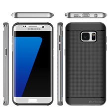 Load image into Gallery viewer, Galaxy S7 Edge Case, PunkCase STEALTH Silver Series Hybrid 3-Piece Shockproof Dual Layer Cover (Color in image: Teal)

