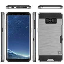 Load image into Gallery viewer, Galaxy S8 Case, PUNKcase [SLOT Series] [Slim Fit] Dual-Layer Armor Cover w/Integrated Anti-Shock System, Credit Card Slot [Silver] (Color in image: Pink)
