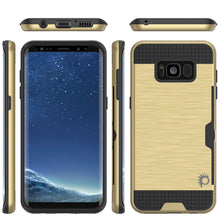 Load image into Gallery viewer, Galaxy S8 Plus Case, PUNKcase [SLOT Series] [Slim Fit] Dual-Layer Armor Cover w/Integrated Anti-Shock System, Credit Card Slot [Gold] (Color in image: Pink)
