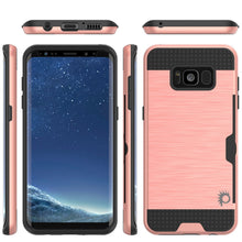 Load image into Gallery viewer, Galaxy S8 Case, PUNKcase [SLOT Series] [Slim Fit] Dual-Layer Armor Cover w/Integrated Anti-Shock System, Credit Card Slot [Rose Gold] (Color in image: Pink)

