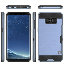 Load image into Gallery viewer, Galaxy S8 Plus Case, PUNKcase [SLOT Series] [Slim Fit] Dual-Layer Armor Cover w/Integrated Anti-Shock System, Credit Card Slot [Navy] (Color in image: Pink)

