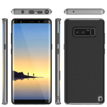 Load image into Gallery viewer, Galaxy Note 8 Case, PunkCase [Stealth Series] Hybrid 3-Piece Shockproof Dual Layer Cover [Non-Slip] [Soft TPU + PC Bumper] with PUNKSHIELD Screen Protector for Samsung Note 8 [Silver] (Color in image: Black)
