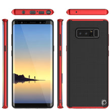 Load image into Gallery viewer, Galaxy Note 8 Case, PunkCase [Stealth Series] Hybrid 3-Piece Shockproof Dual Layer Cover [Non-Slip] [Soft TPU + PC Bumper] with PUNKSHIELD Screen Protector for Samsung Note 8 [Red] (Color in image: Black)
